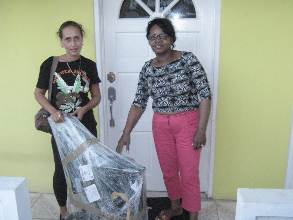 Presenting a Wheelchair to a lady in Jamaica 005 (2) (1)
